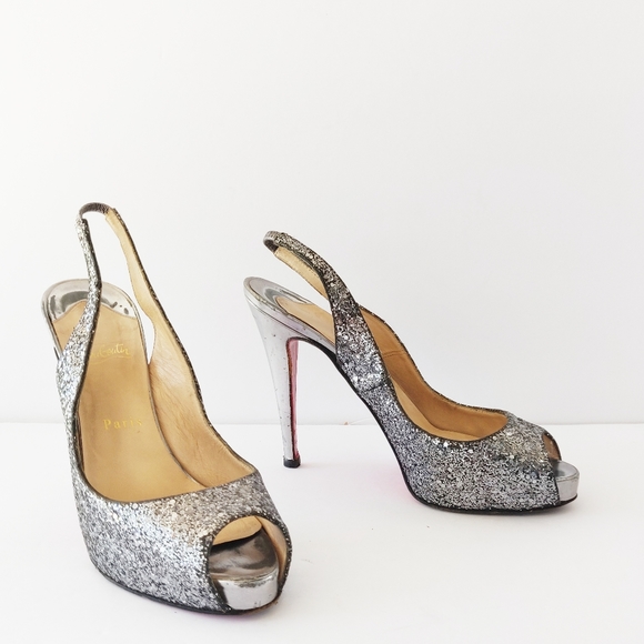 💥 SOLD 💥Christian Louboutin silver sparkling - Picture 6 of 10